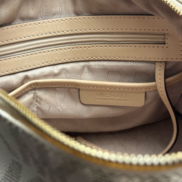 Michael Kors Beige and Brown Satchel - Picture 16 of 17